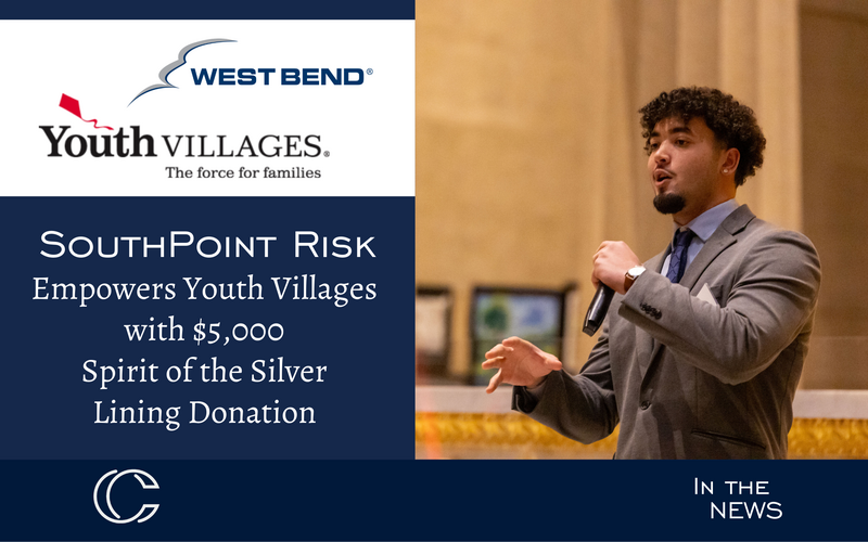 SouthPoint Risk Empowers Youth Villages Middle Tennessee with $5,000 Spirit of the Silver Lining Donation  